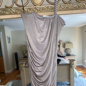 Taupe beautiful beaded detail. Wore once !!